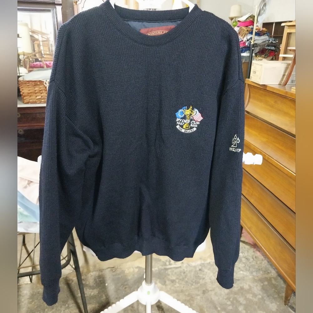 01' Proquip Ryder Cup Insulated Navy Blue Golf Sweater